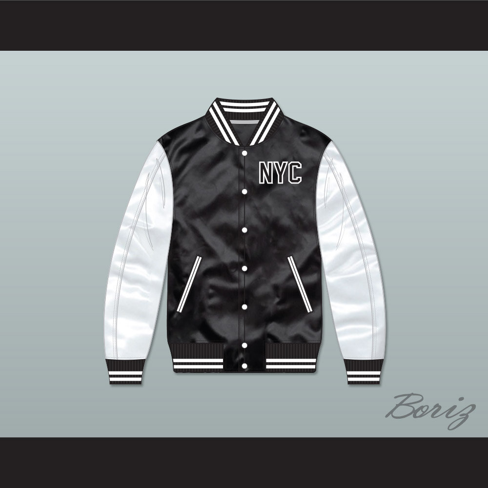NYC Queens BW Satin Varsity Bomber 1.jpg