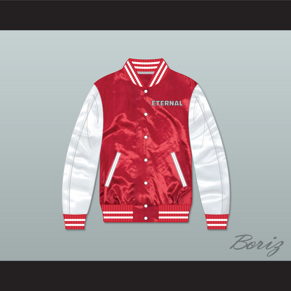 Eternal Red Satin Varsity Bomber 1.jpg