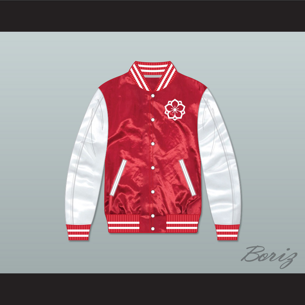 Japanese Flower Red Satin Varsity Bomber 1.jpg