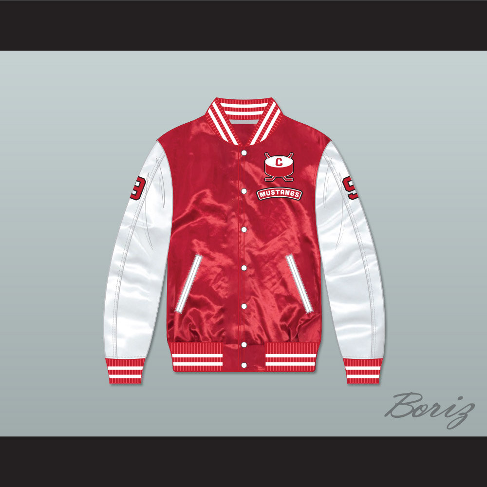Derek Sutton 9 Mustangs Red Satin Varsity Bomber 1.jpg