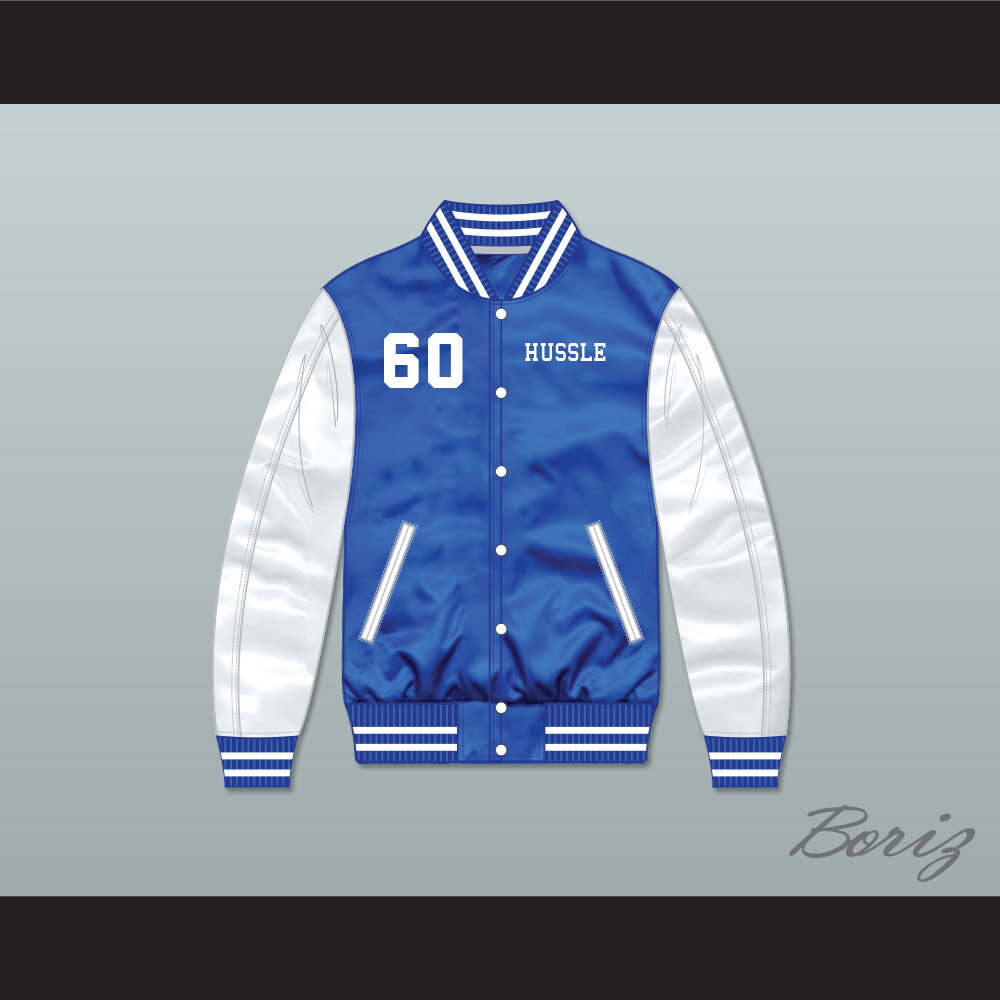 Hussle Blue Satin Varsity Bomber 1.jpg