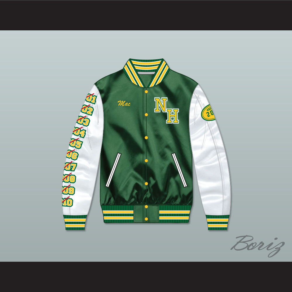 Snoop N Hale High School Dark Green Satin Bomber 1.jpg