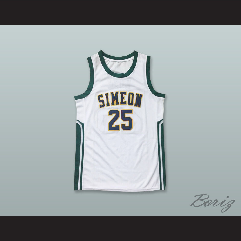 Derrick Rose 25 Simeon Career Academy Wolverines White 1.jpg