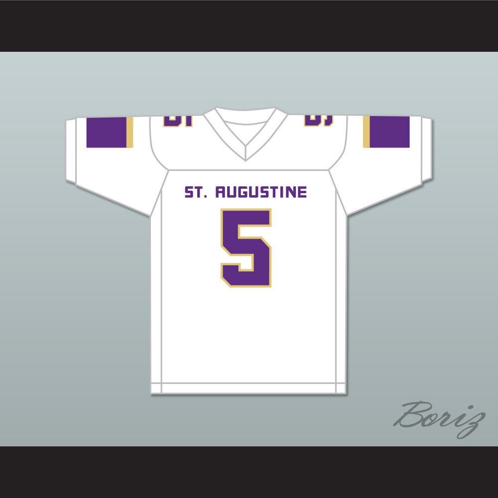 Leonard Fournette 5 St. Augustine High School Purple Knights White 1.jpg