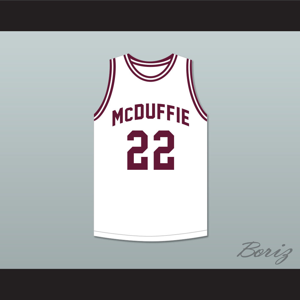 Larry Nance 22 McDuffie High School Fighting Scots White  1.jpg