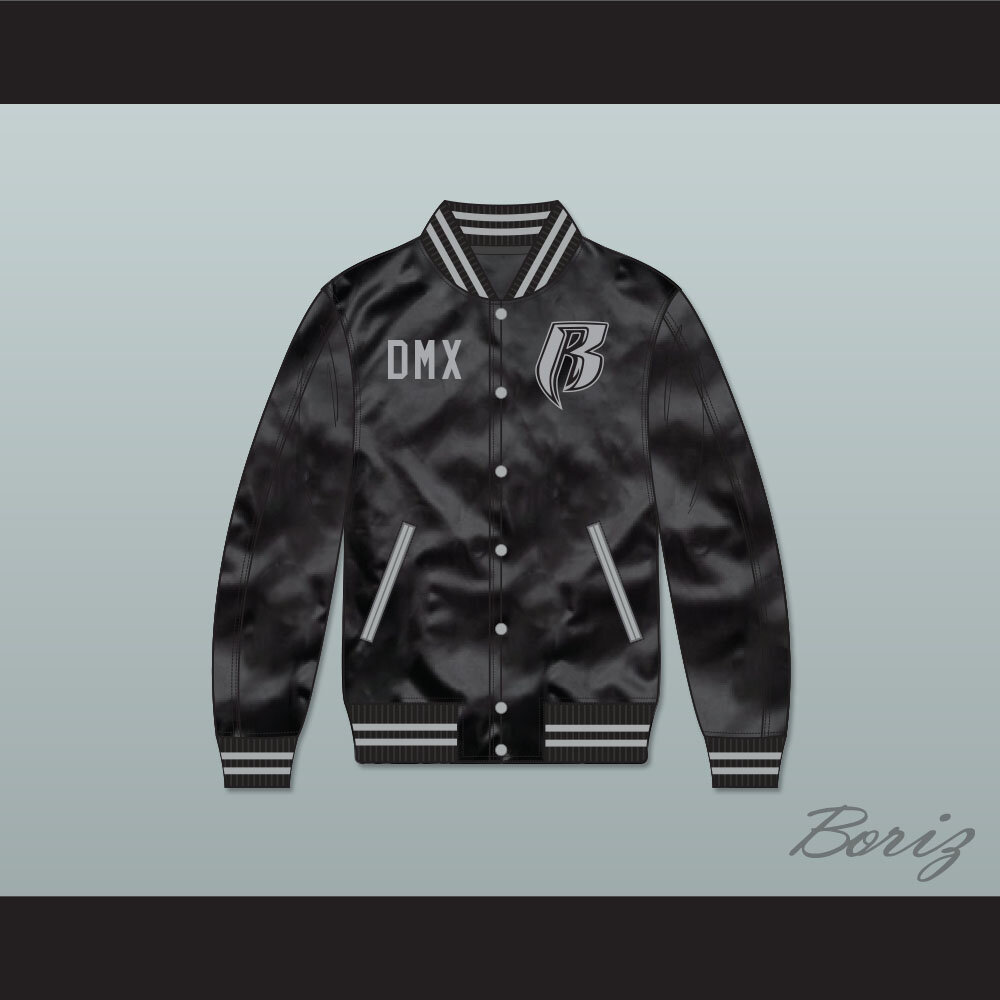 DMX Ruff Ryders Black Satin Bomber  1.jpg