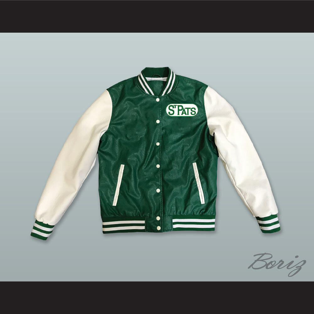 Toronto St Pats Green and White Lab Leather Varsity Jacket  1.jpg