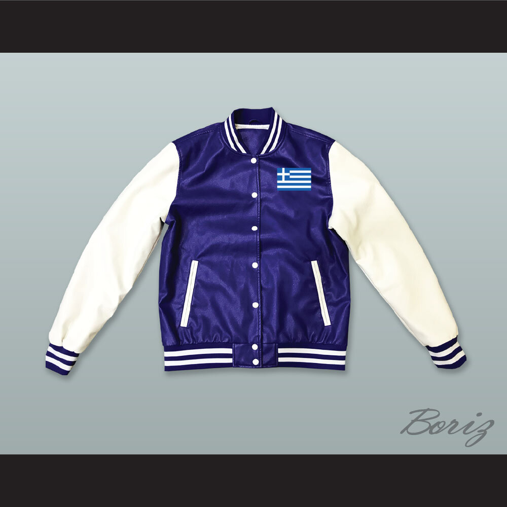 Greece Blue and White Lab Leather Jacket  1.jpg