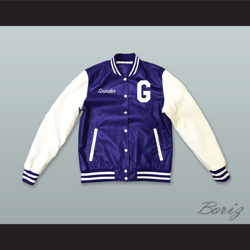 Grinder Grind Institute Blue and White Lab Leather Jacket  1.jpg