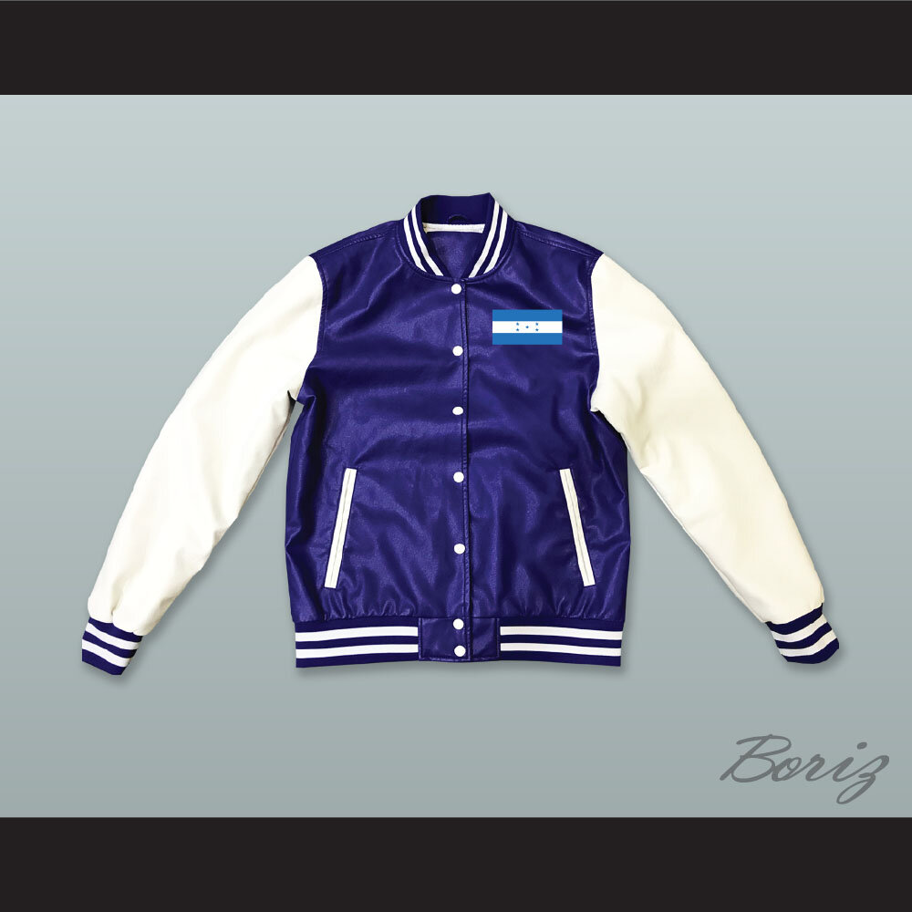 Honduras Blue and White Lab Leather Jacket  1.jpg