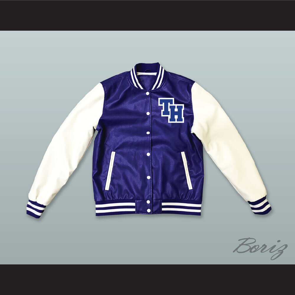 One Tree Hill Ravens Blue and White Lab Leather Jacket  1.jpg