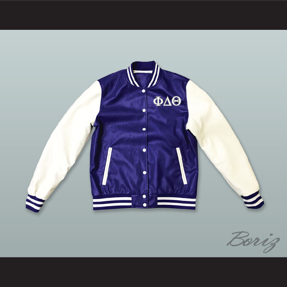 Phi Delta Theta Fraternity Blue and White Lab Leather Jacket  1.jpg