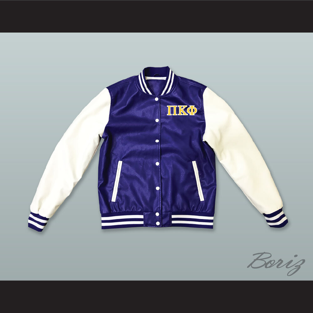 Pi Kappa Phi Fraternity Blue and White Lab Leather Jacket  1.jpg