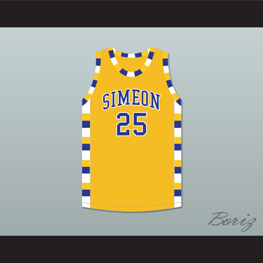 Derrick Rose 25 Simeon Career Academy Wolverines Yellow Gold  1.jpg