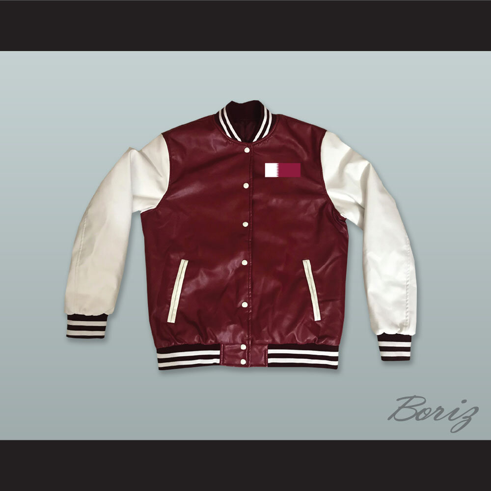 Qatar Maroon and White Lab Leather Jacket  1.jpg