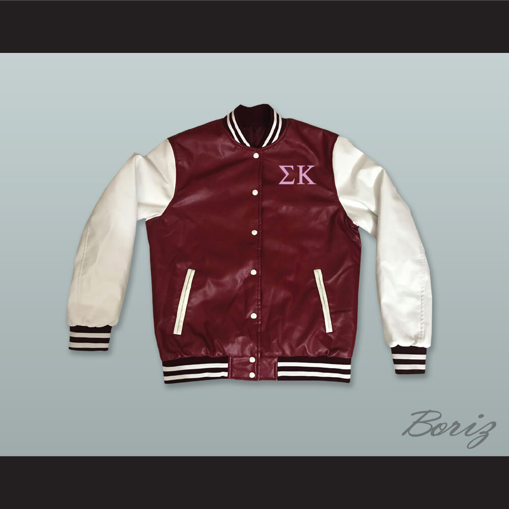 Sigma Kappa Sorority Maroon and White Lab Leather Jacket  1.jpg