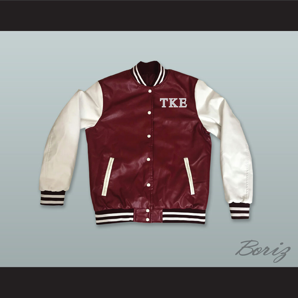 Tau Kappa Epsilon Fraternity Maroon and White Lab Leather Jacket  1.jpg