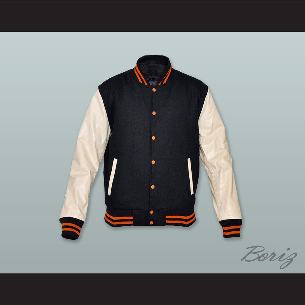 Black Wool and White Lab Leather Varsity Letterman Jacket   1.jpg