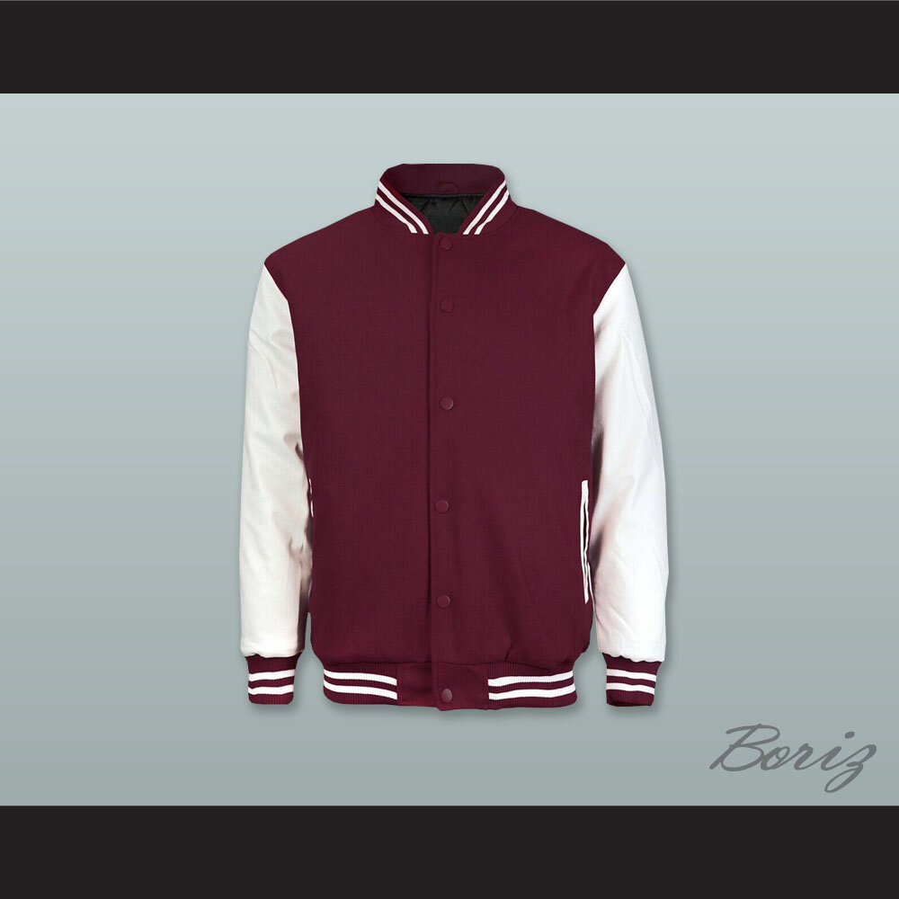 Maroon Wool and White Lab Leather Varsity Letterman Jacket 1.jpg