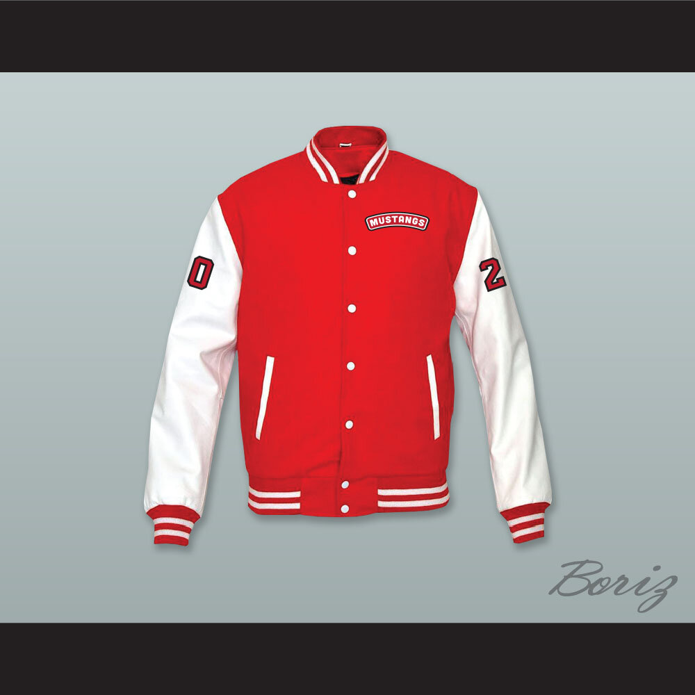 Heaver 20 Hamilton Mustangs Red Wool and White Lab Leather Varsity Letterman Jacket 1.jpg