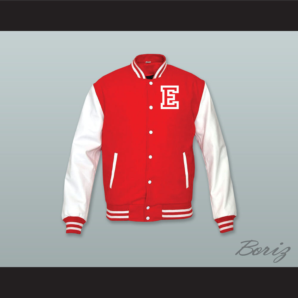 East High School Wildcats Red Wool and White Lab Leather Varsity Letterman Jacket 1  1.jpg