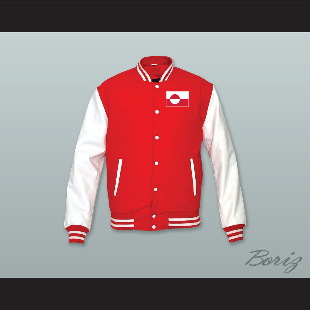 Greenland Red Wool and White Lab Leather Varsity Letterman Jacket  1.jpg