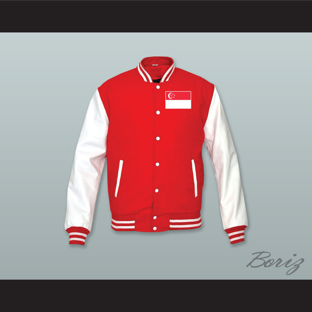 Singapore Red Wool and White Lab Leather Varsity Letterman Jacket 1.jpg