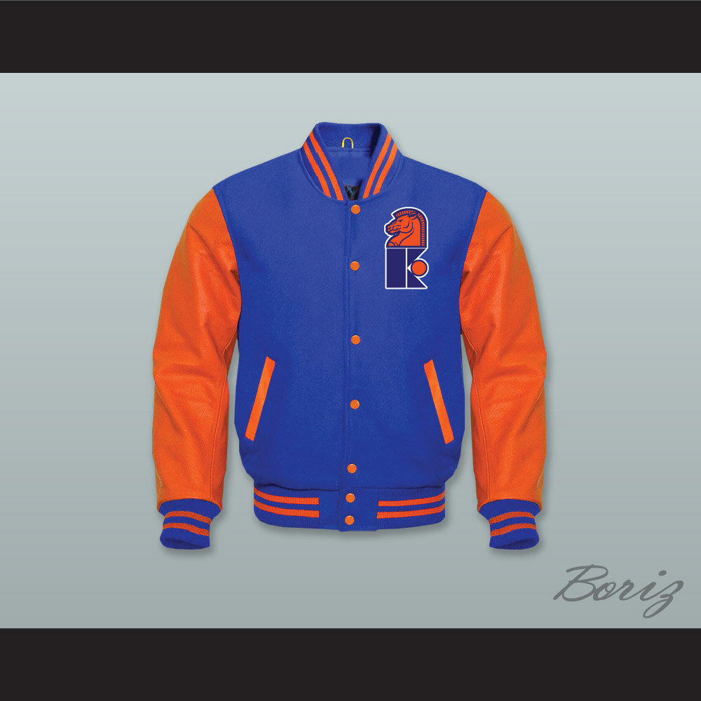 WHA New Jersey Knights Royal Blue Wool and Orange Lab Leather Varsity Letterman Jacket 2 1.jpg