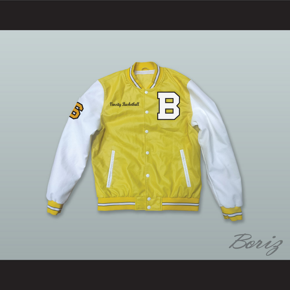 Dante Belasco 6 Bannon High School Yellow and White Lab Leather Varsity Letterman Jacket  1.jpg