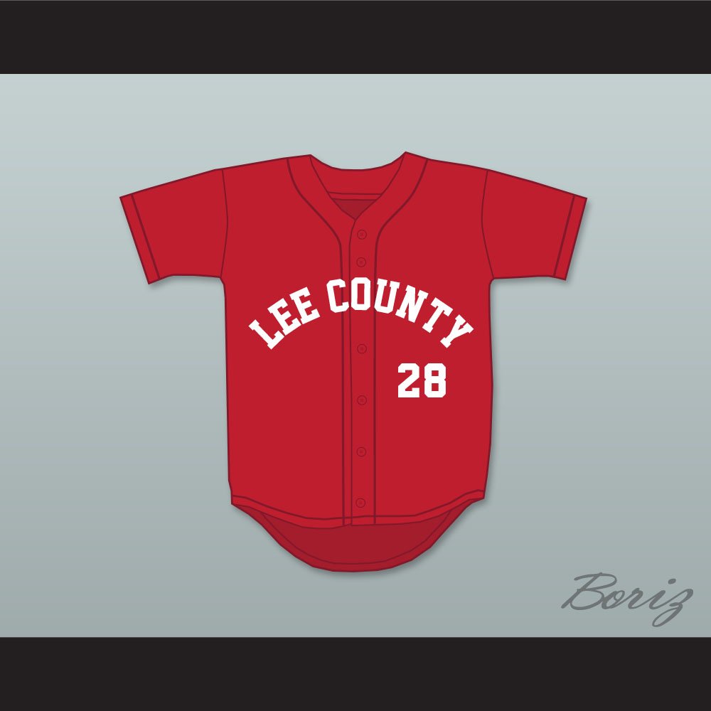 Buster Posey 28 Lee County High School Trojans Red 1.jpg