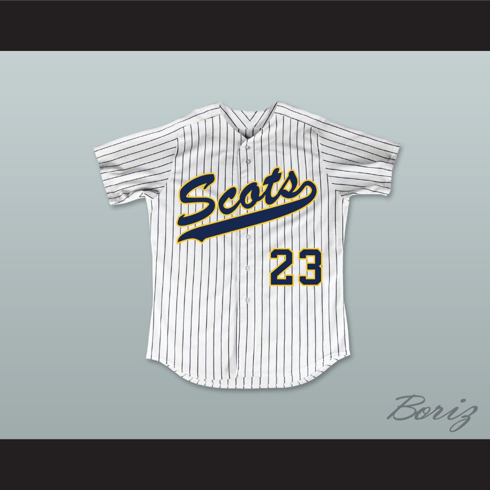 Clayton Kershaw 23 Highland Park High School Scots White Pinstriped 1.jpg
