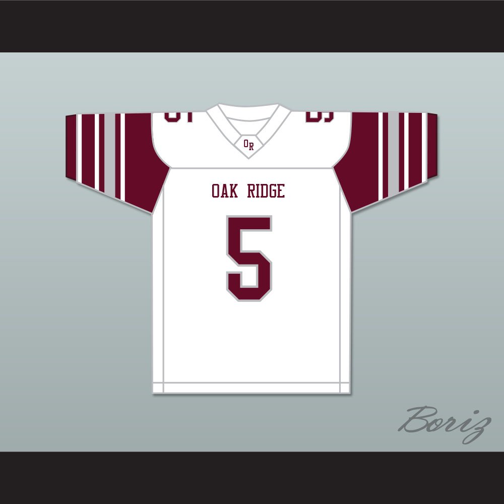 Tee Higgins 5 Oak Ridge High School Wildcats White NN 1.jpg